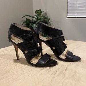 KORS Michael Kors Leather Buckle Heels